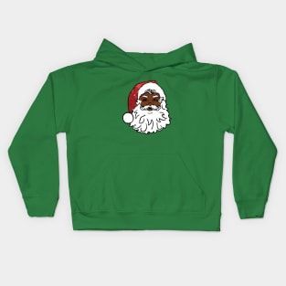 black santa claus christmas Kids Hoodie